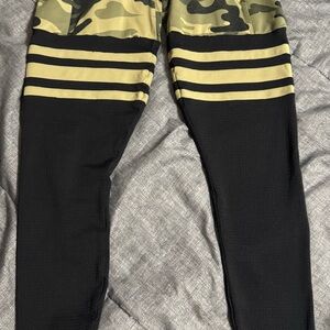 Bombshell Sportswear Camouflage and Black Leggings